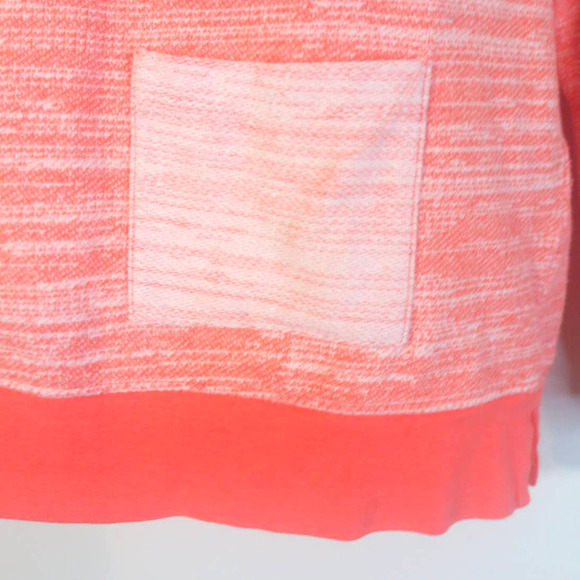 Jones New York Sport Women Sz L Coral Orange Long Sleeve Top With Pocket - Picture 5 of 8